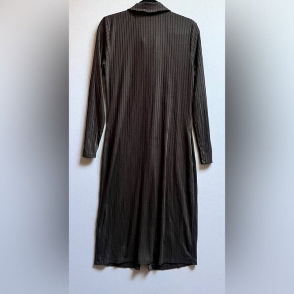 NWT Sanctuary Bodycon button ribbed midi dress Sz L - Picture 3 of 12